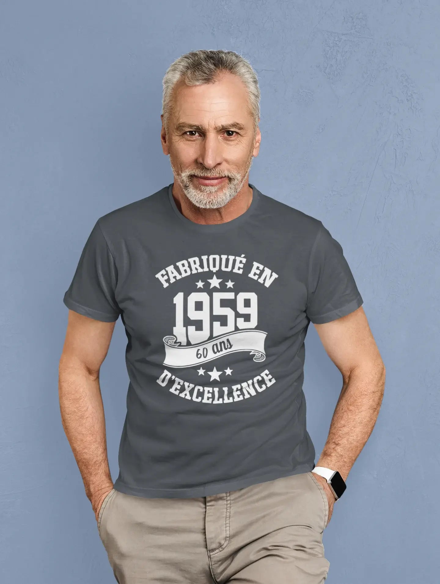 ULTRABASIC - Fabriqué en 1959, 60 Ans d'être Génial Unisex T-Shirt Marine