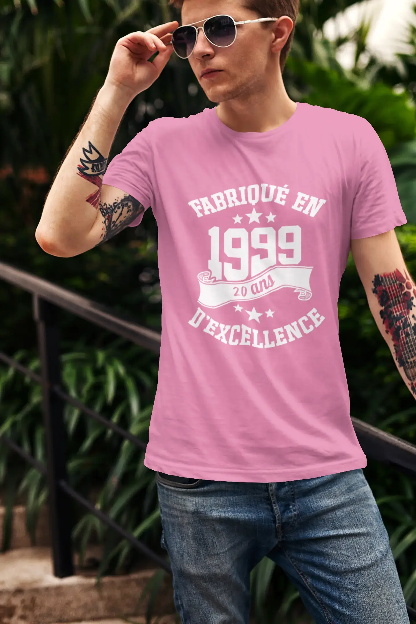 ULTRABASIC - Fabriqué en 1999, 20 Ans d'être Génial Unisex T-Shirt Rose Orchidée