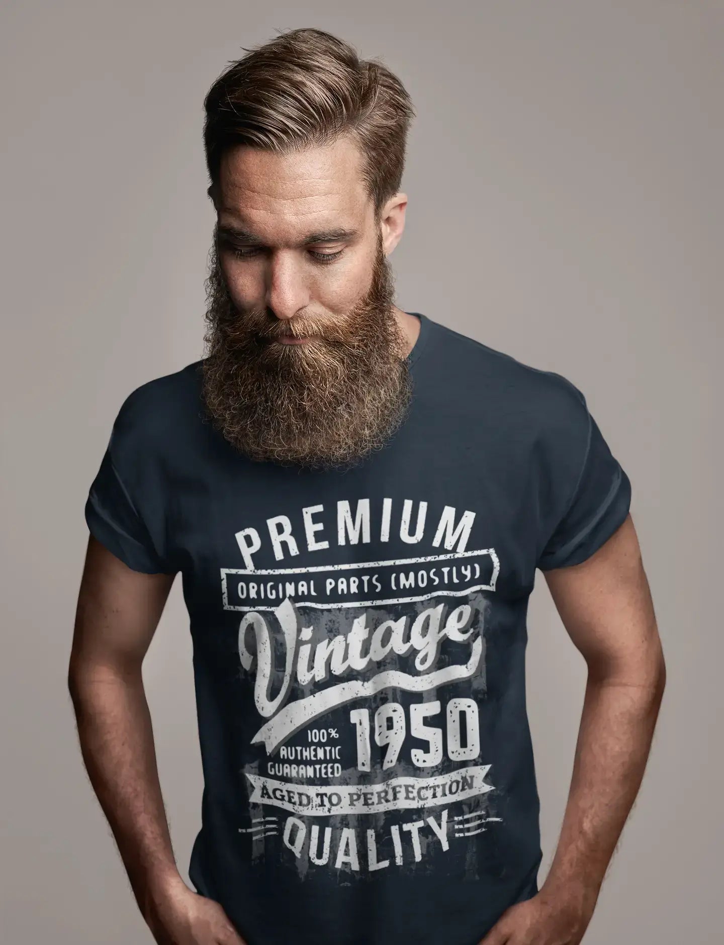 ULTRABASIC – <span>Grafisches</span> <span>Herren</span> -T-Shirt „1950 Aged to Perfection“ <span>als</span> <span>Geburtstagsgeschenk</span>