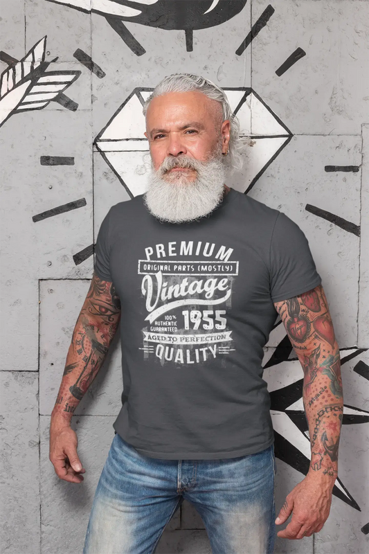 ULTRABASIC – <span>Grafisches</span> <span>Herren</span> -T-Shirt „1955 Aged to Perfection“ <span>als</span> <span>Geburtstagsgeschenk</span>