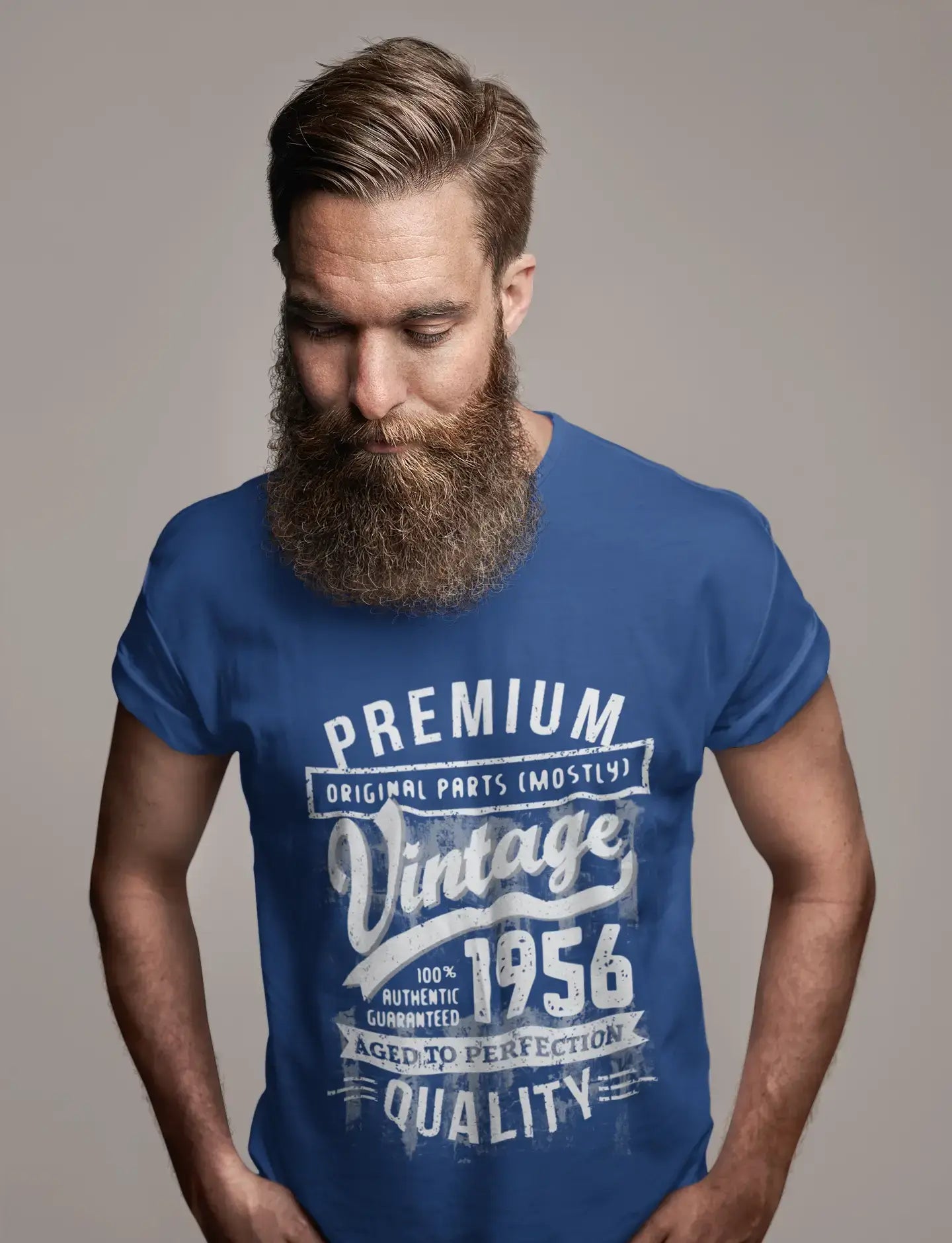 ULTRABASIC – <span>Grafisches</span> <span>Herren</span> -T-Shirt „1956 Aged to Perfection“ <span>als</span> <span>Geburtstagsgeschenk</span>