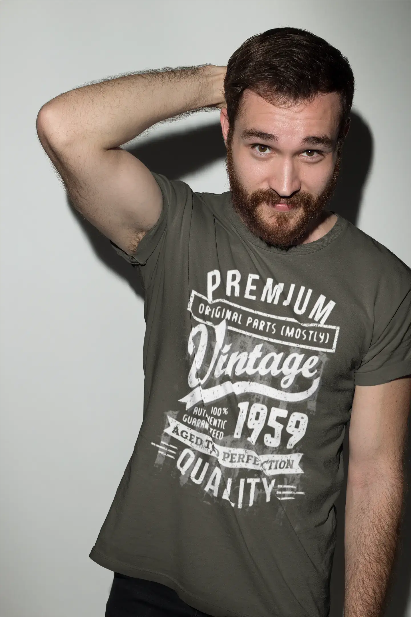 Ultrabasic - Homme T-Shirt Graphique 1959 Aged to Perfection Tee Shirt Cadeau d'anniversaire