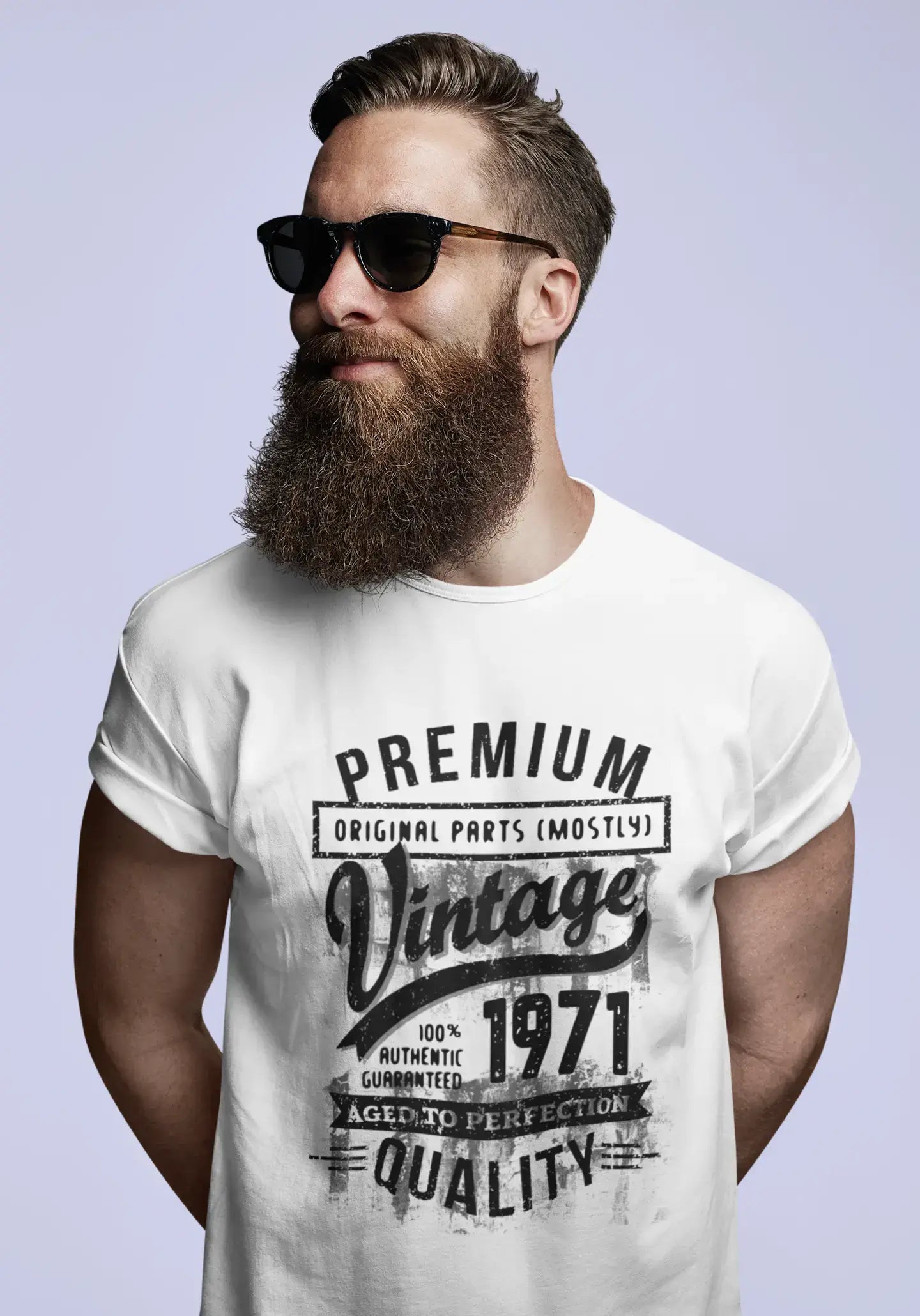 Ultrabasic - Homme T-Shirt Graphique 1971 Aged to Perfection Tee Shirt Cadeau d'anniversaire