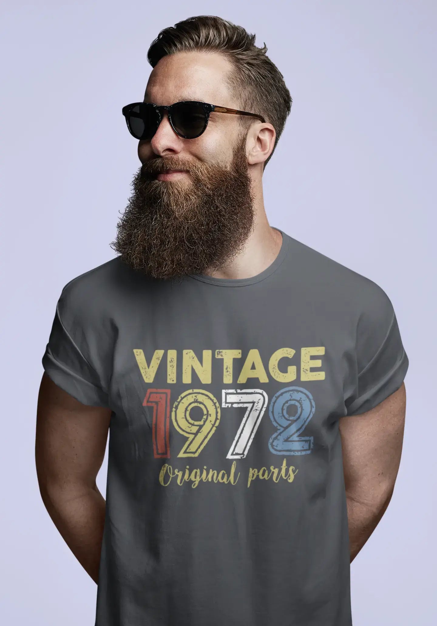 ULTRABASIC - Graphic Printed Men's Vintage 1972 T-Shirt Navy