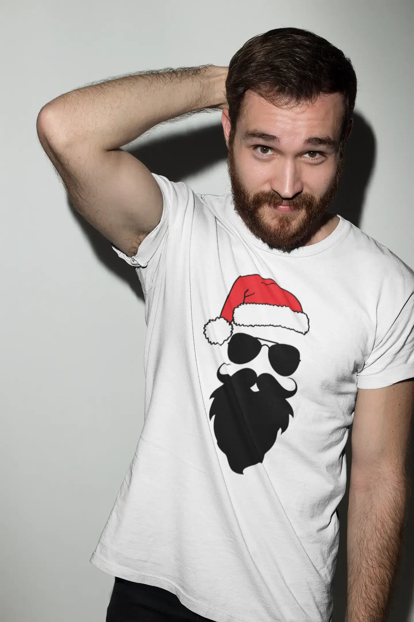 ULTRABASIC - Graphic Men's Funny Santa Cool Christmas T-Shirt Gift Tee Red