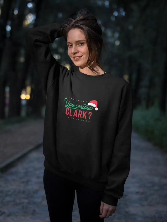 ULTRABASIC - <span>Graphic</span> <span>Women's</span> Serious Clark Weihnachts-Sweatshirt, <span>Weihnachtsgeschenkideen</span> , Burgunderrot