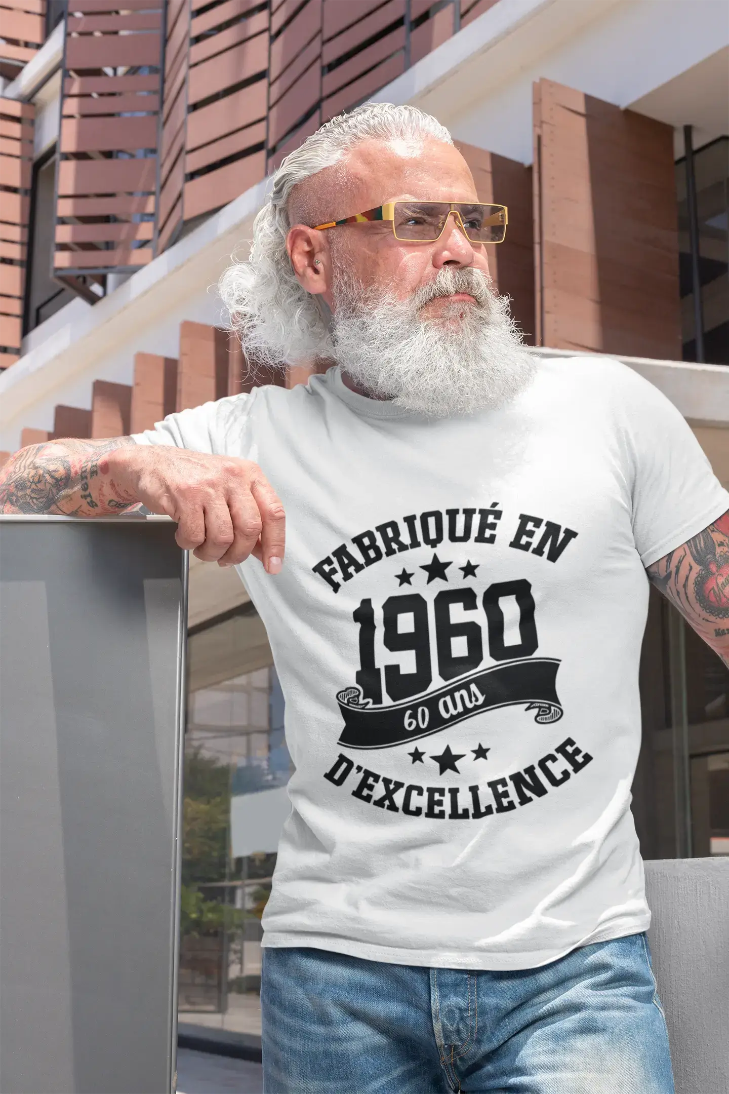 Men's Graphic Fabriqué en 1960, 60 Ans d'être Génial T-Shirt