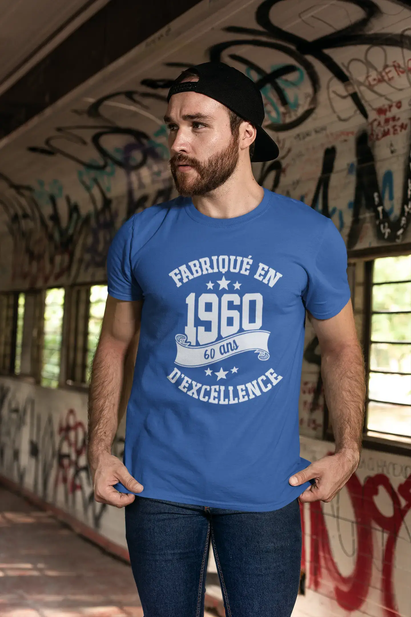 Men's Graphic Fabriqué en 1960, 60 Ans d'être Génial T-Shirt