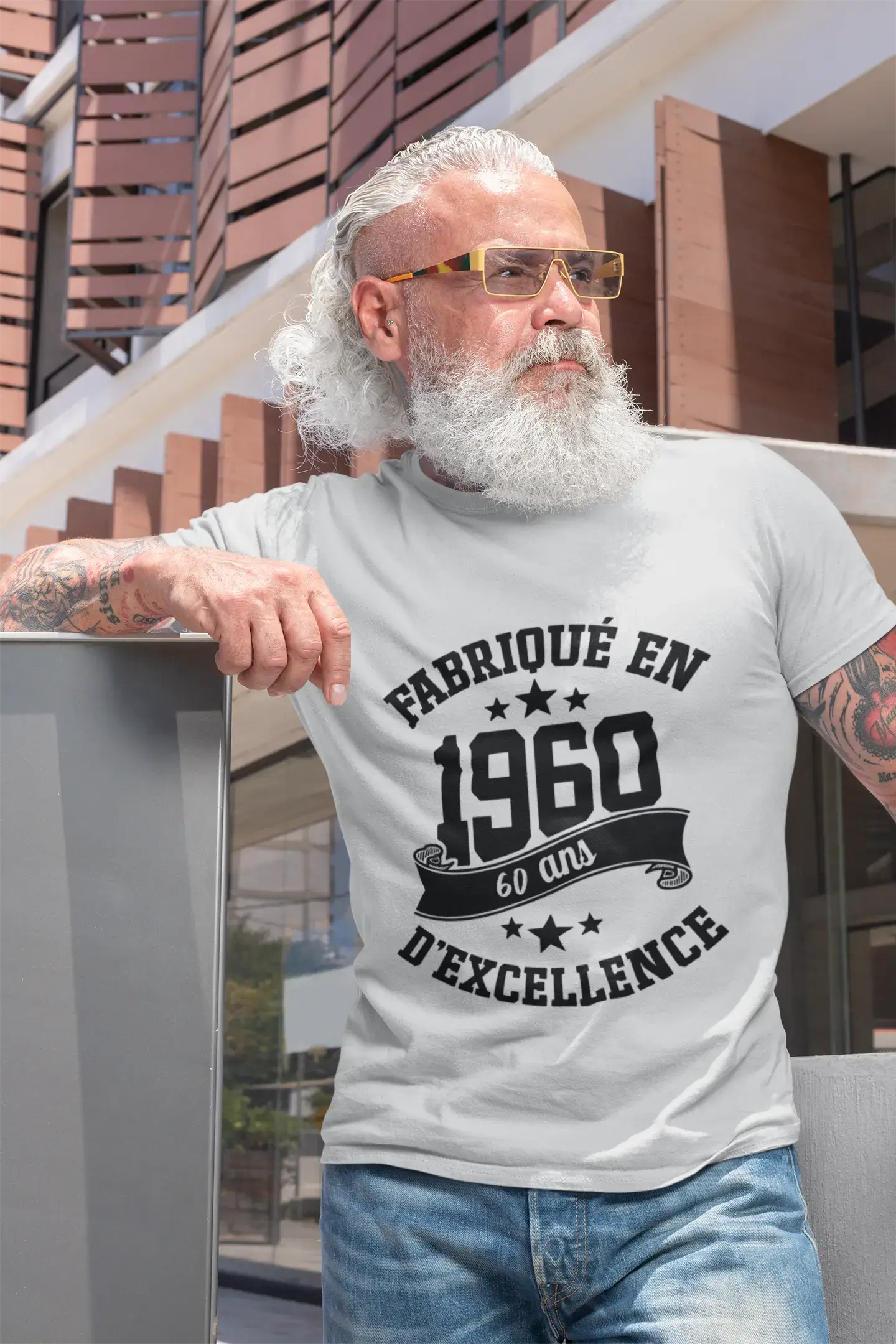 Men's Graphic Fabriqué en 1960, 60 Ans d'être Génial T-Shirt