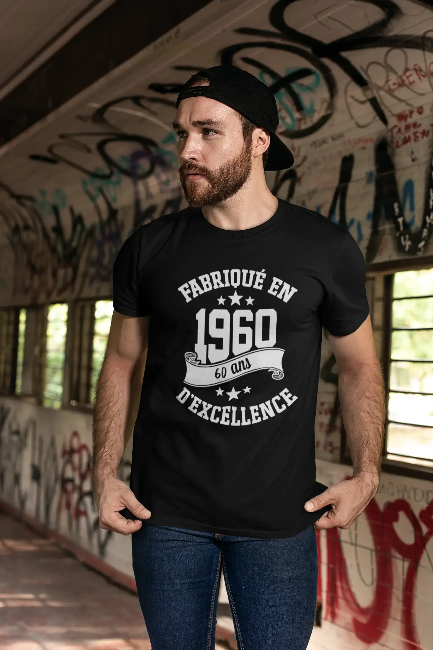 Men's Graphic Fabriqué en 1960, 60 Ans d'être Génial T-Shirt