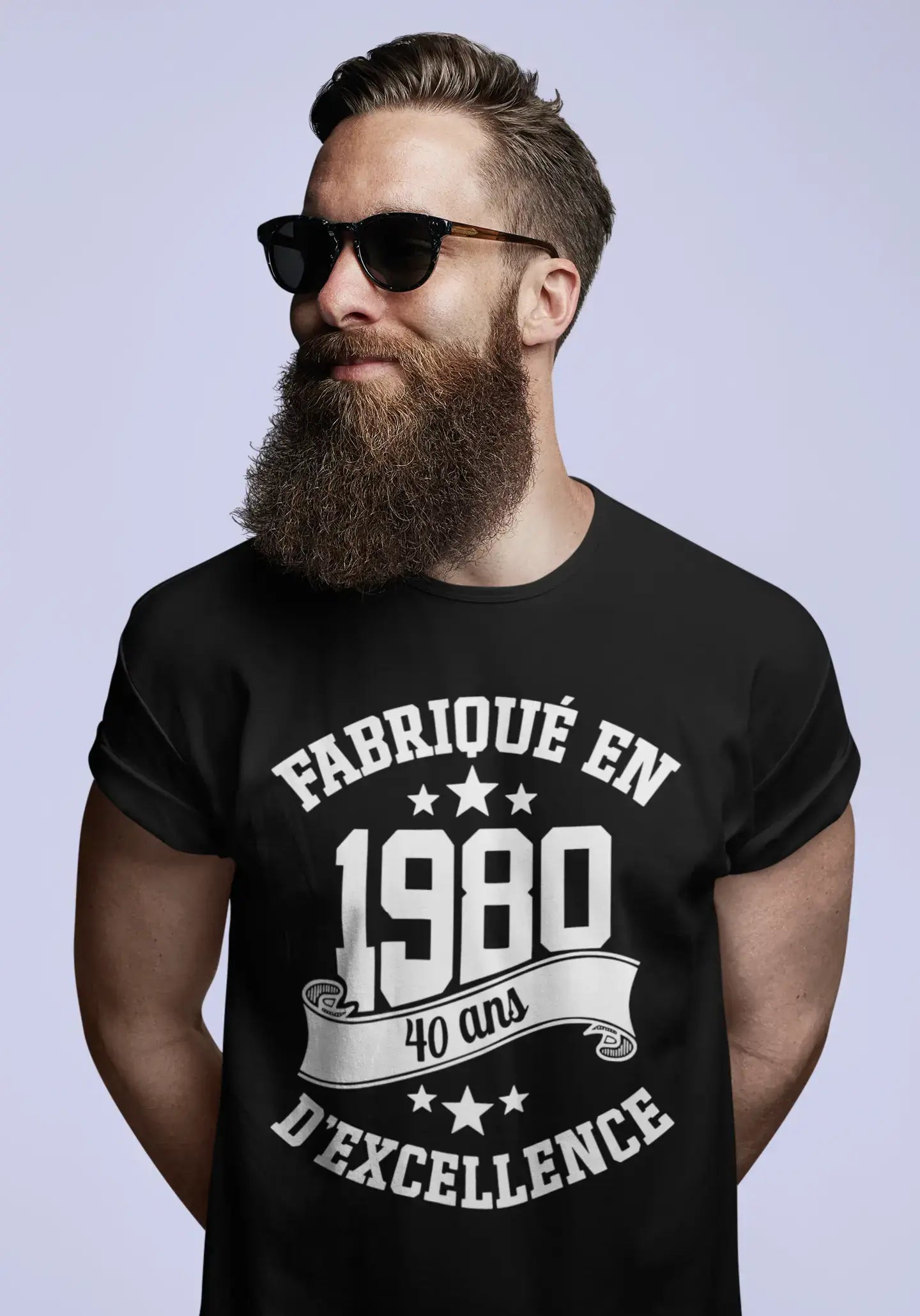 Men's Graphic Fabriqué en 1980, 40 Ans d'être Génial T-Shirt