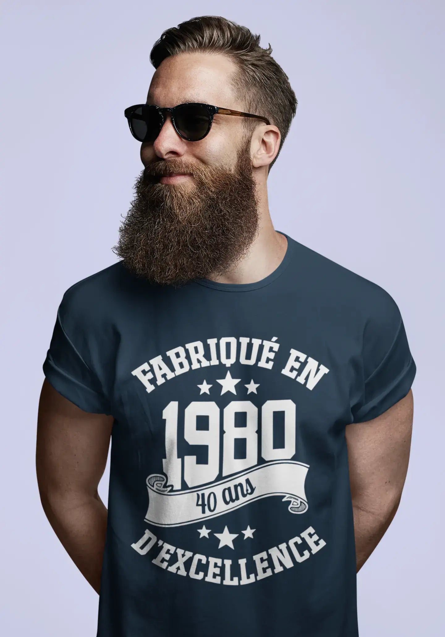 Men's Graphic Fabriqué en 1980, 40 Ans d'être Génial T-Shirt