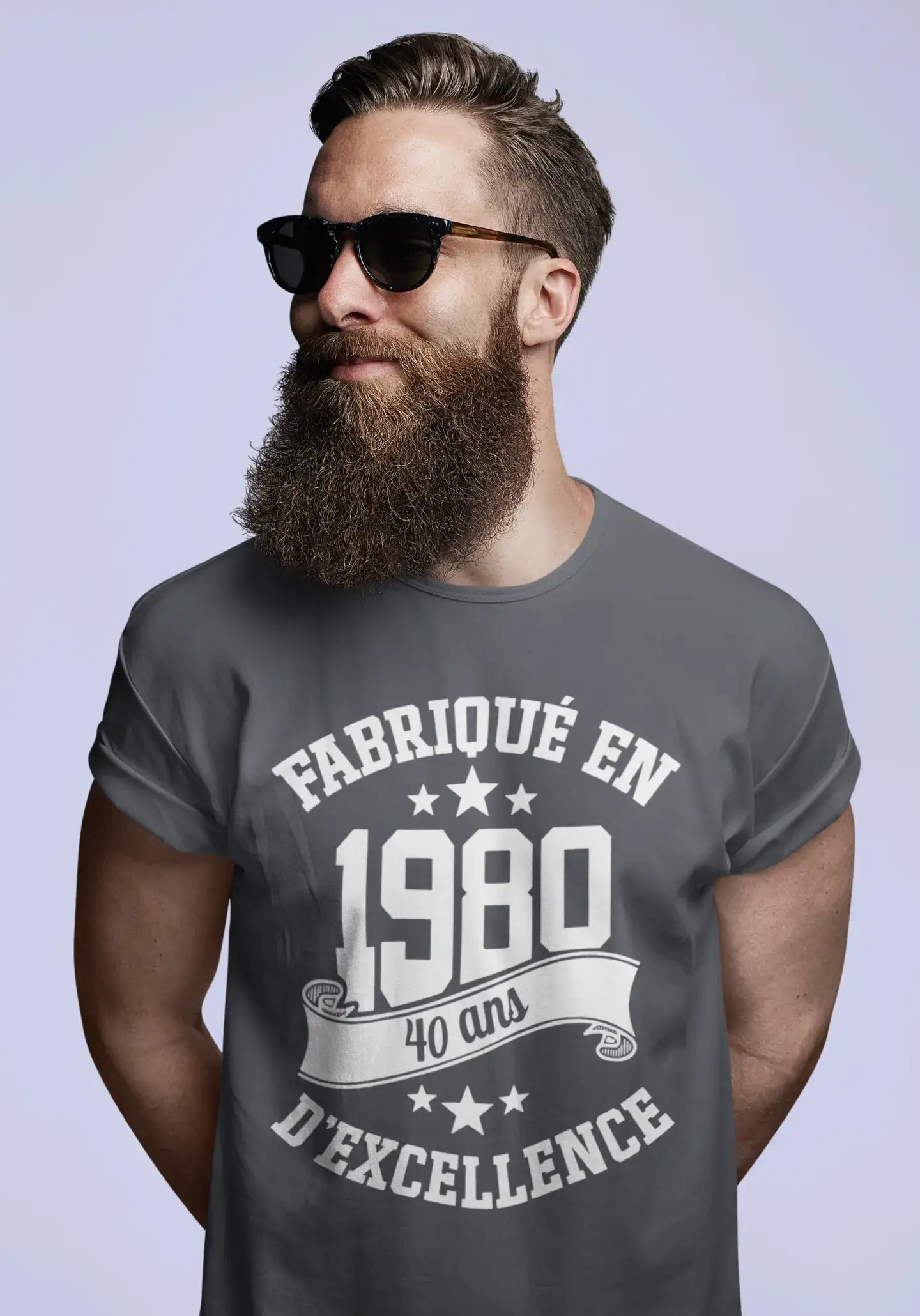 Men's Graphic Fabriqué en 1980, 40 Ans d'être Génial T-Shirt