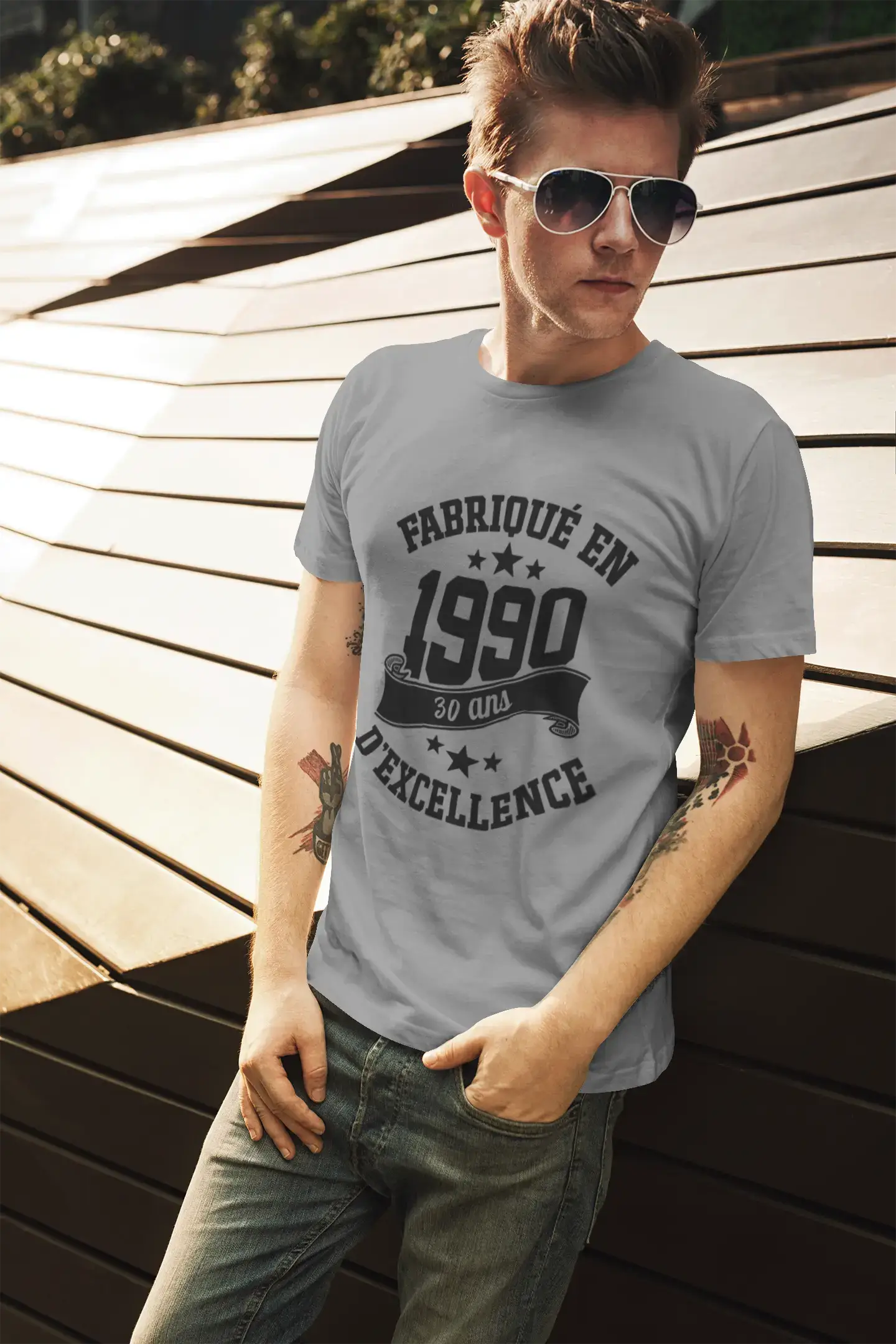 Men's Graphic Fabriqué en 1990, 30 Ans d'être Génial T-Shirt