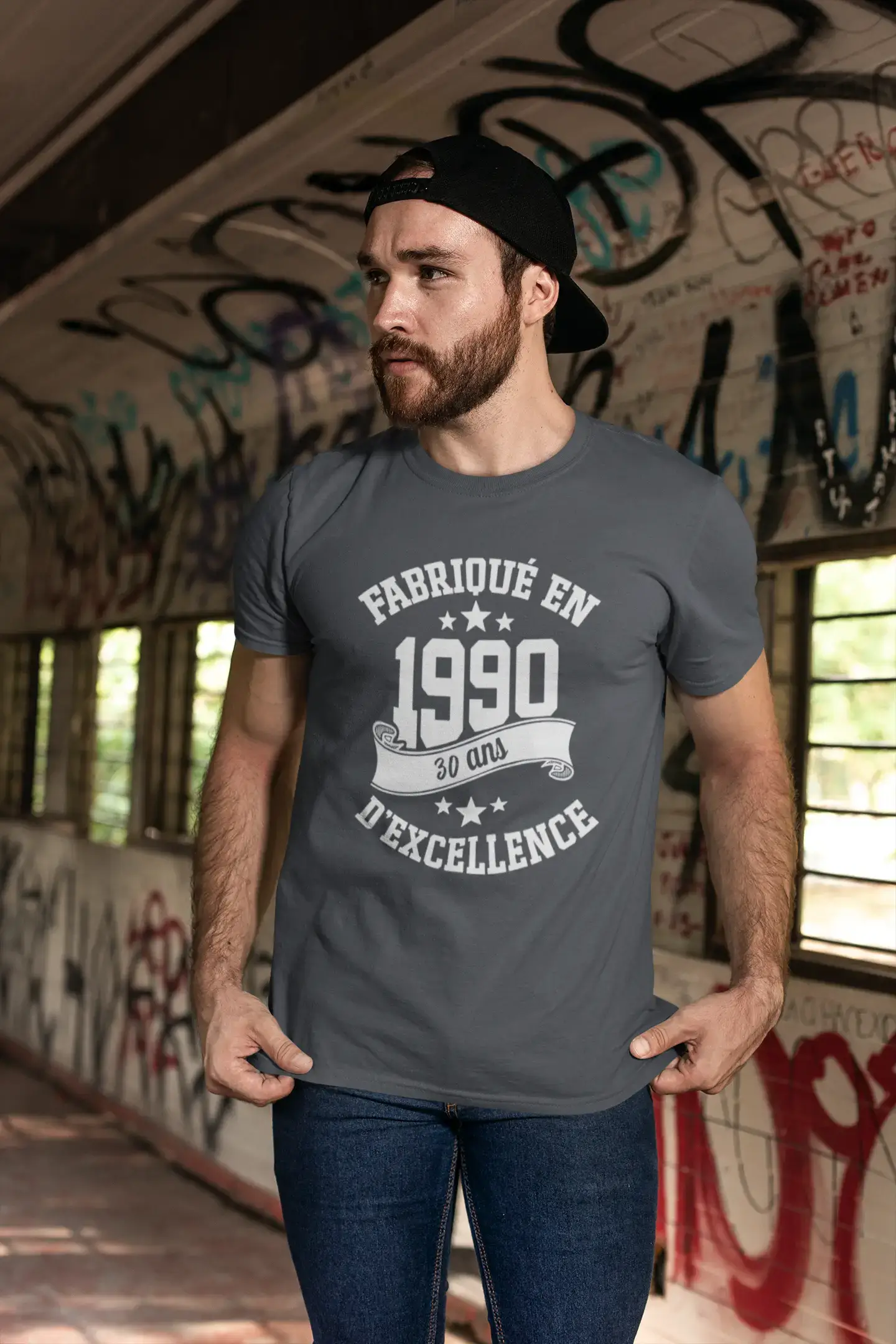 Men's Graphic Fabriqué en 1990, 30 Ans d'être Génial T-Shirt