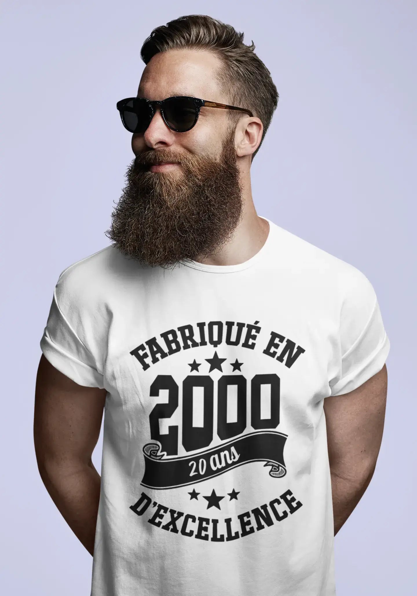 Men's Graphic Fabriqué en 2000, 20 Ans d'être Génial T-Shirt