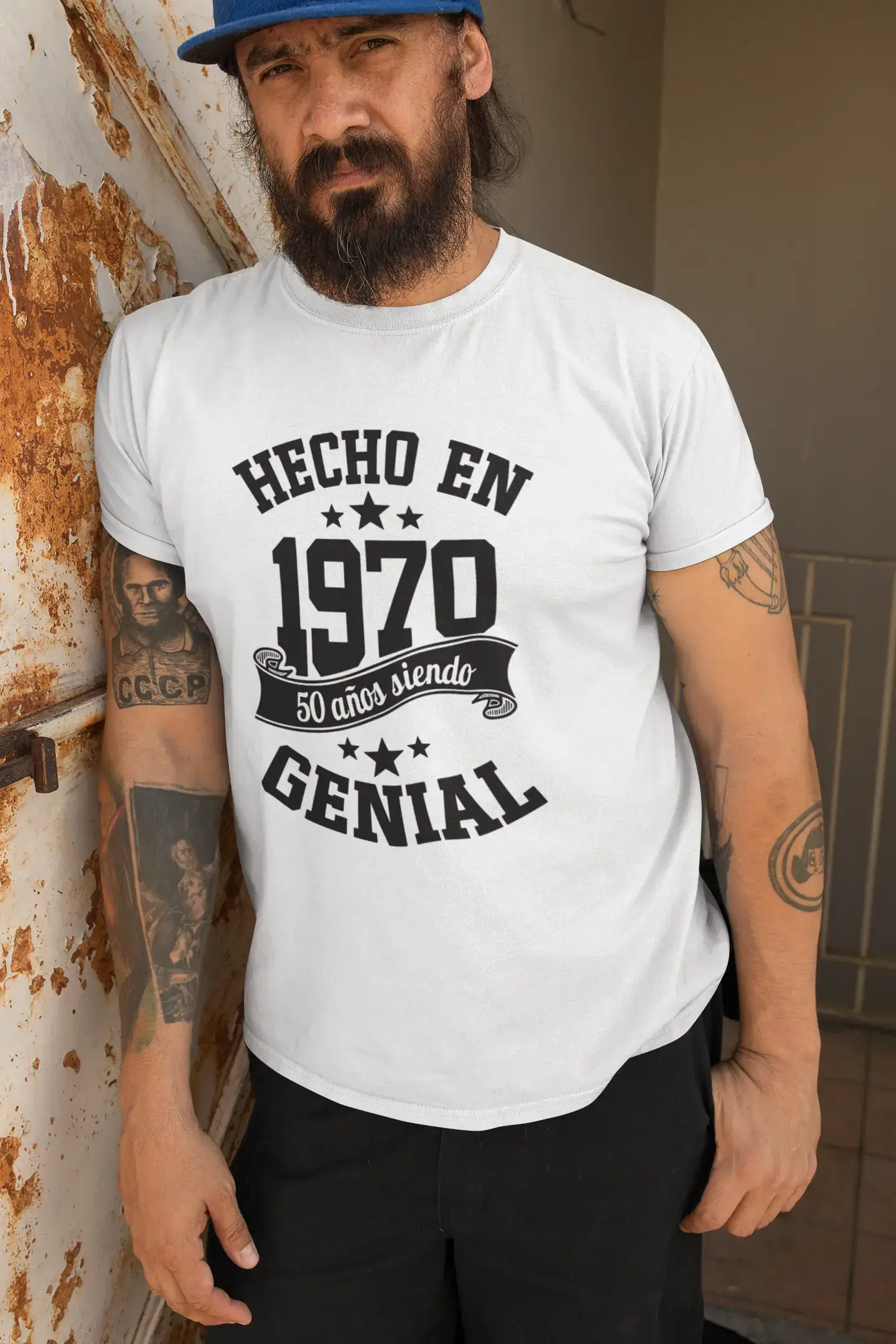 Men's Graphic T-Shirt Hecho en 1970, 50 años de ser Genial T-Shirt