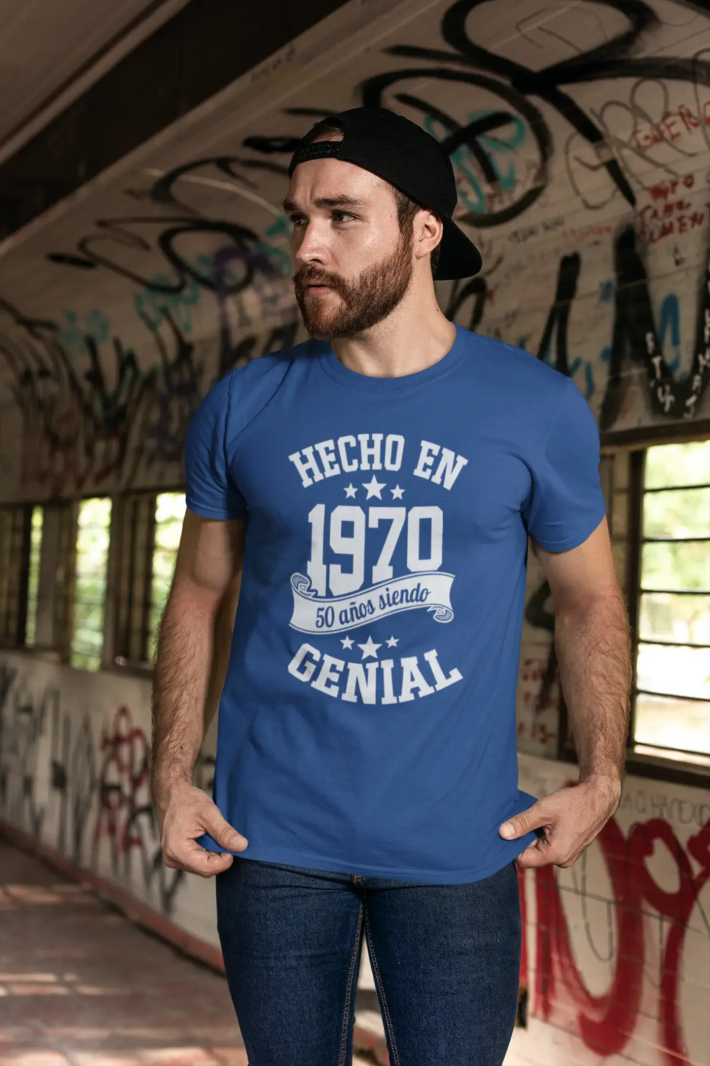 Men's Graphic T-Shirt Hecho en 1970, 50 años de ser Genial T-Shirt