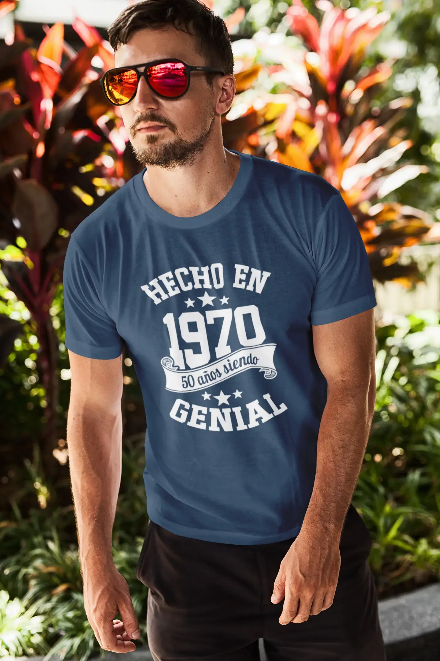 Men's Graphic T-Shirt Hecho en 1970, 50 años de ser Genial T-Shirt