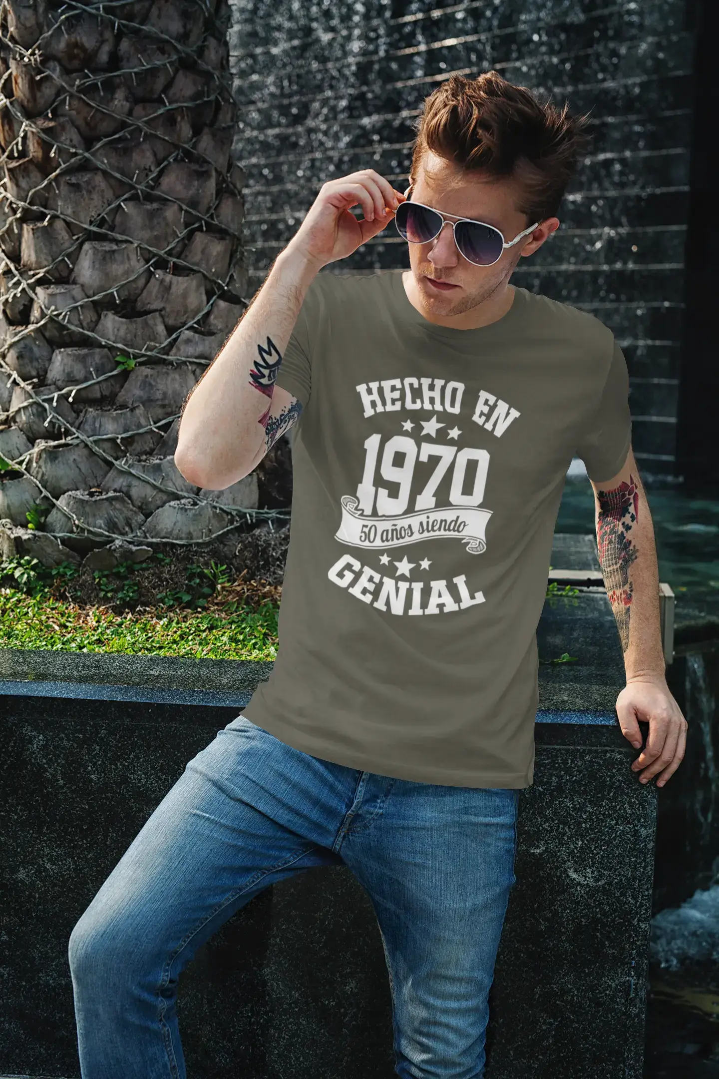 Men's Graphic T-Shirt Hecho en 1970, 50 años de ser Genial T-Shirt