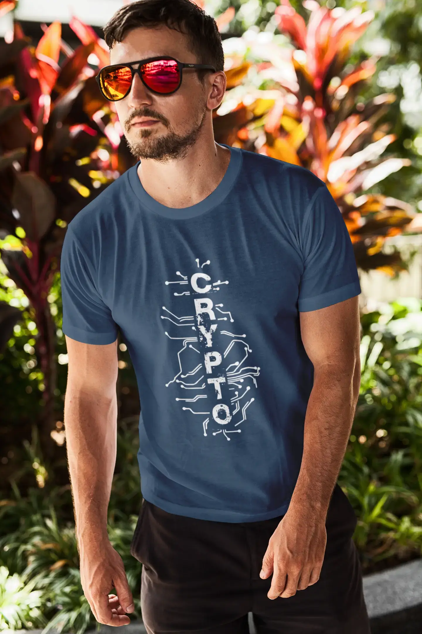 Ultrabasic® Homme T-Shirt Graphique Digital Blockchain T-Shirt Crypto Idée Cadeau Tee Traders