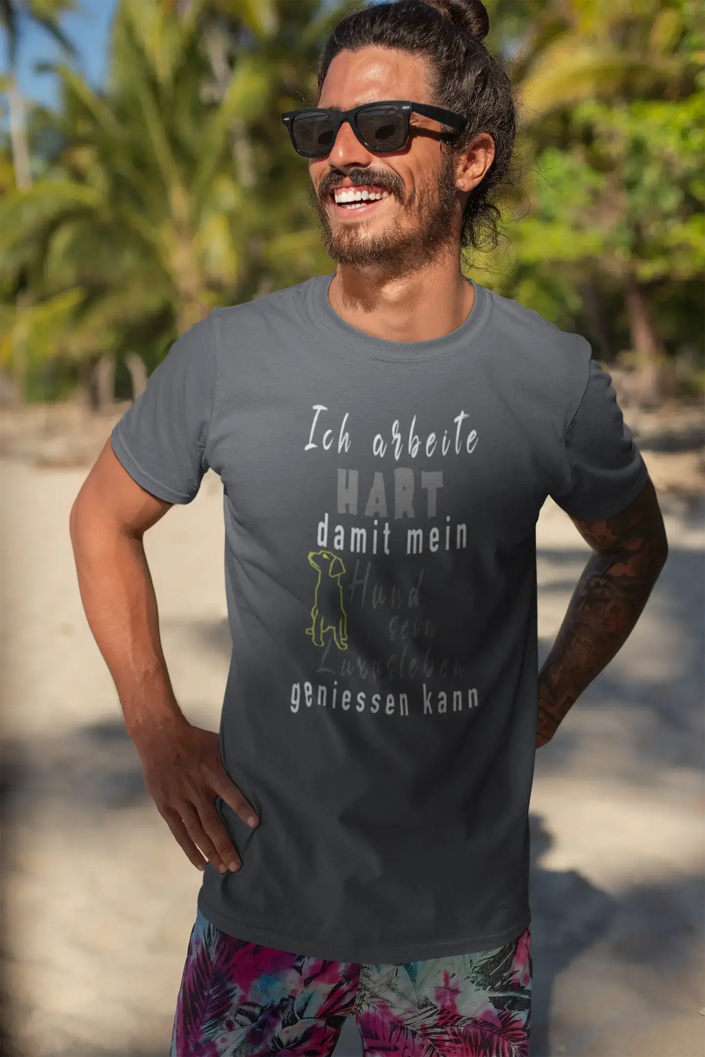 Men's Graphic T-Shirt Hund Luxusleben Idea Gift