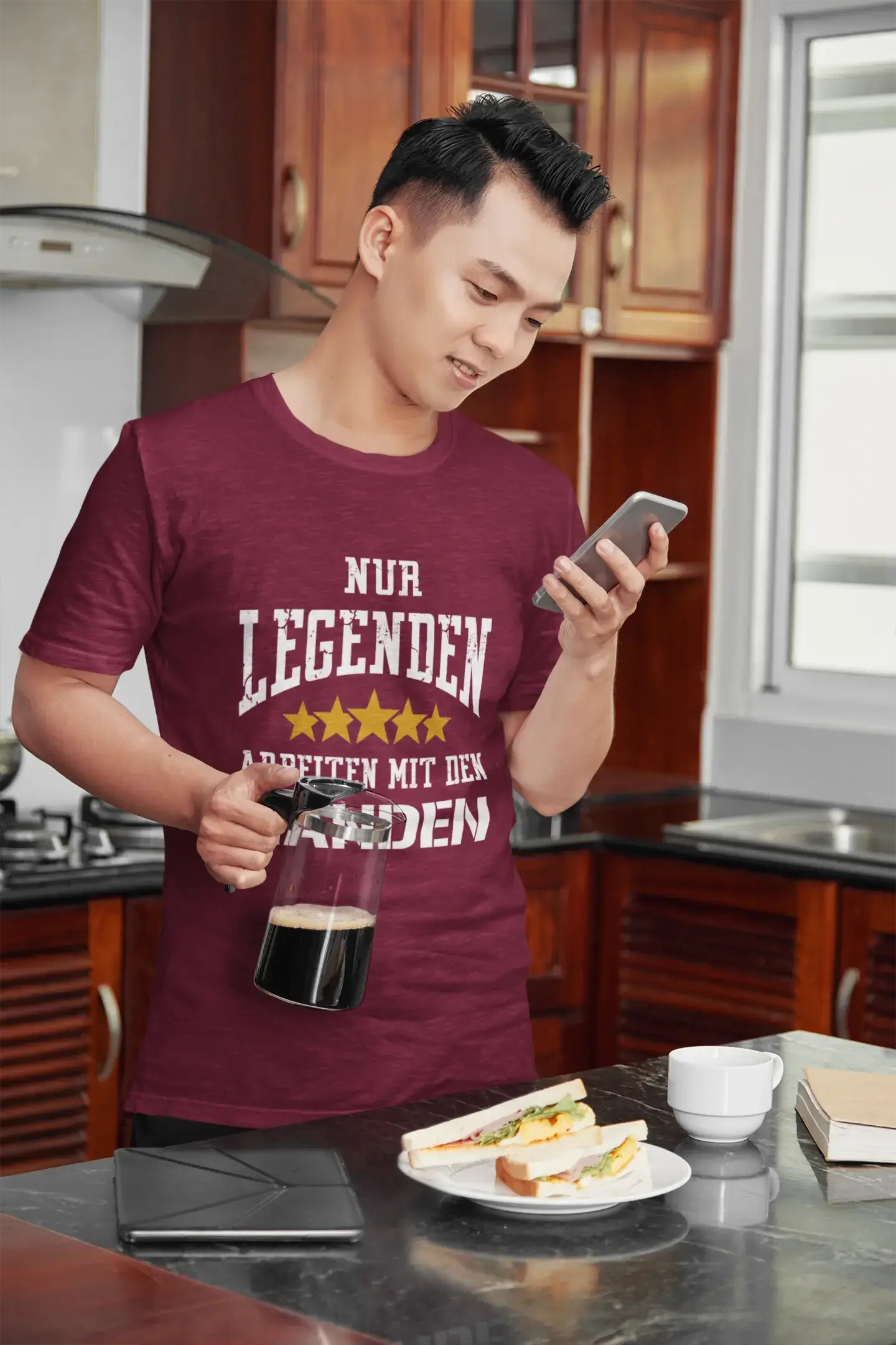 Men's Graphic T-Shirt Legenden Arbeiten Mit Den Handen Gift Idea