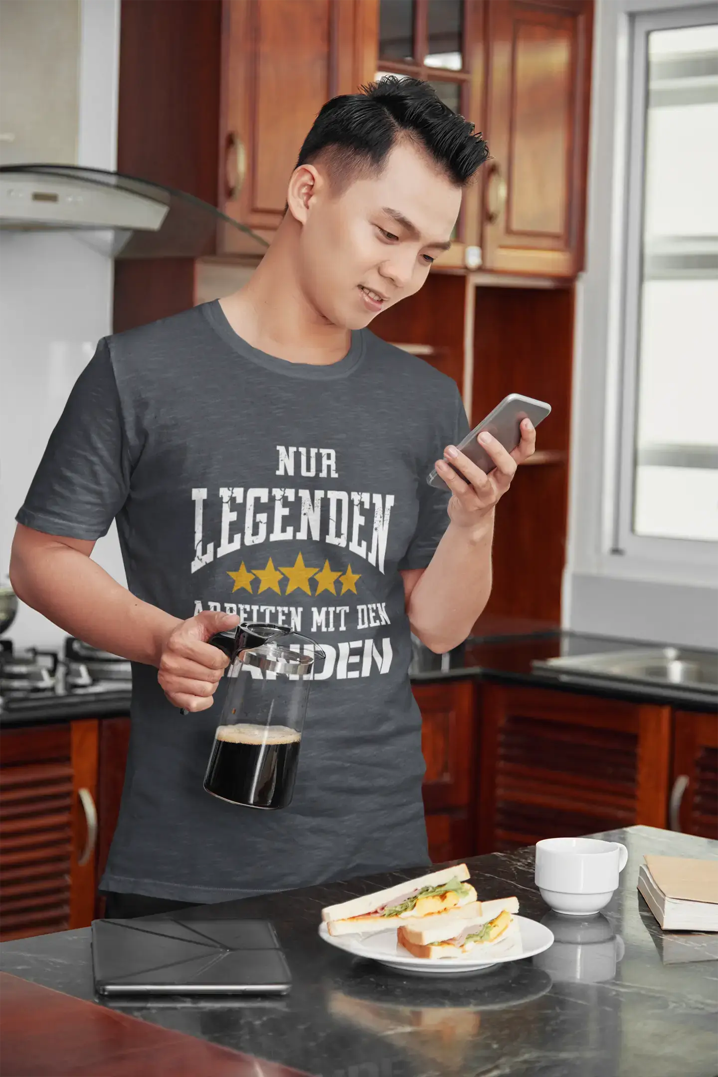 Men's Graphic T-Shirt Legenden Arbeiten Mit Den Handen Gift Idea