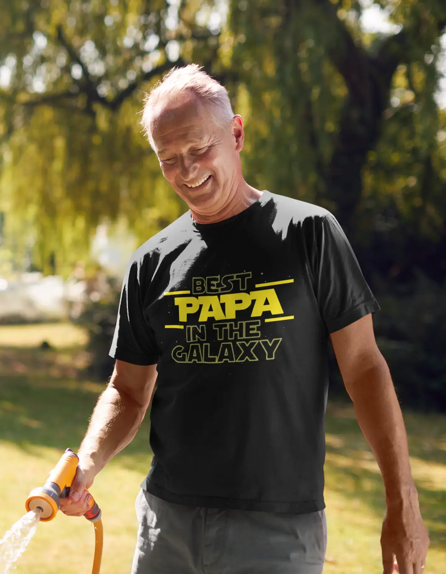 Men's Graphic T-Shirt Best Papa In The Galaxy Gift Idea