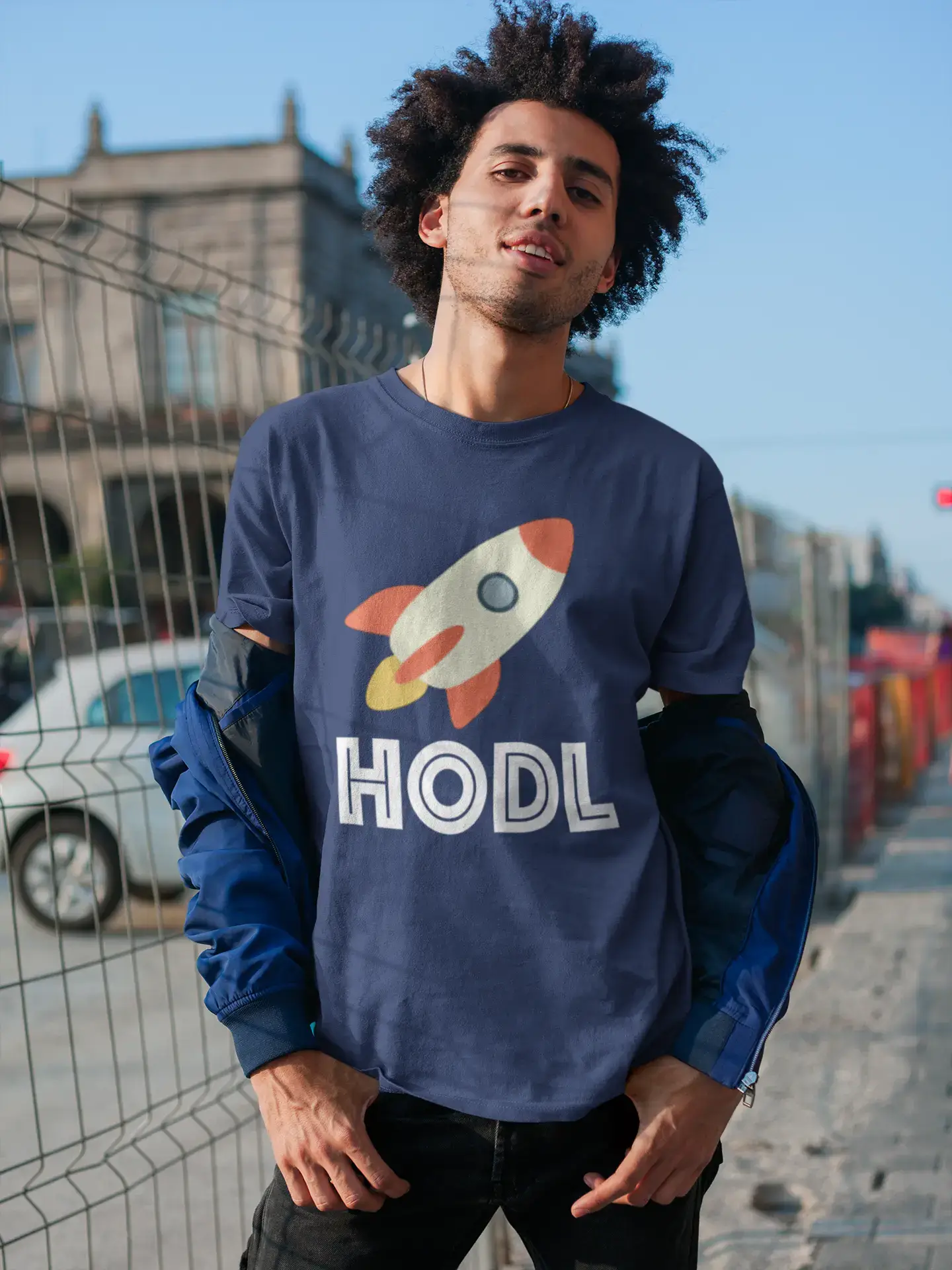 Men's Graphic T-Shirt Hodl To The Moon T-Shirt Crypto Tee Funny Traders Gift Idea