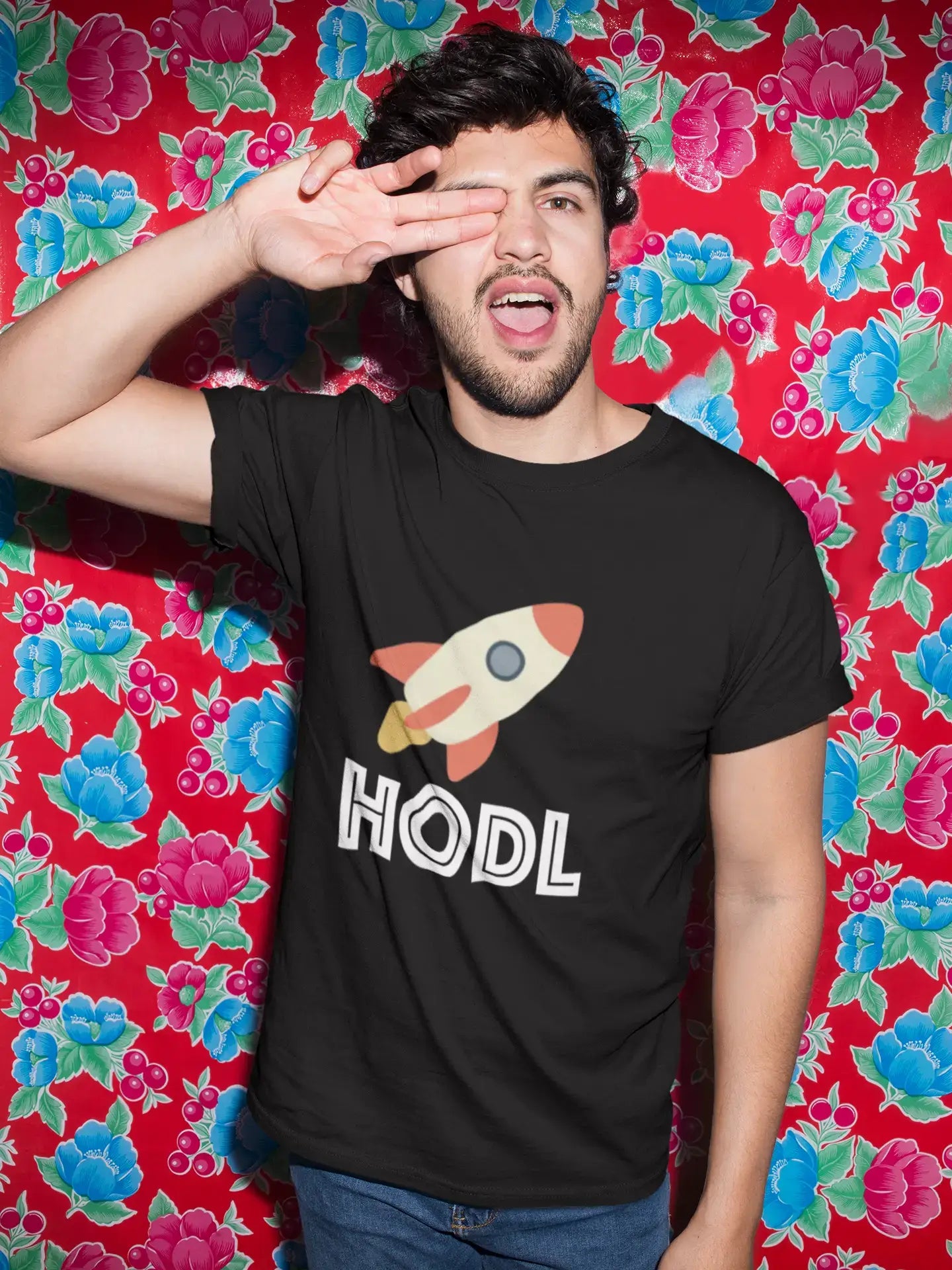 Men's Graphic T-Shirt Hodl To The Moon T-Shirt Crypto Tee Funny Traders Gift Idea