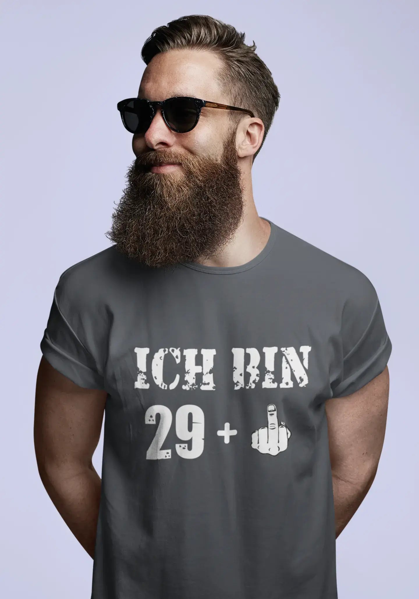 Men's Graphic T-Shirt Ich bin 29 plus Mittelfinger Gift Idea