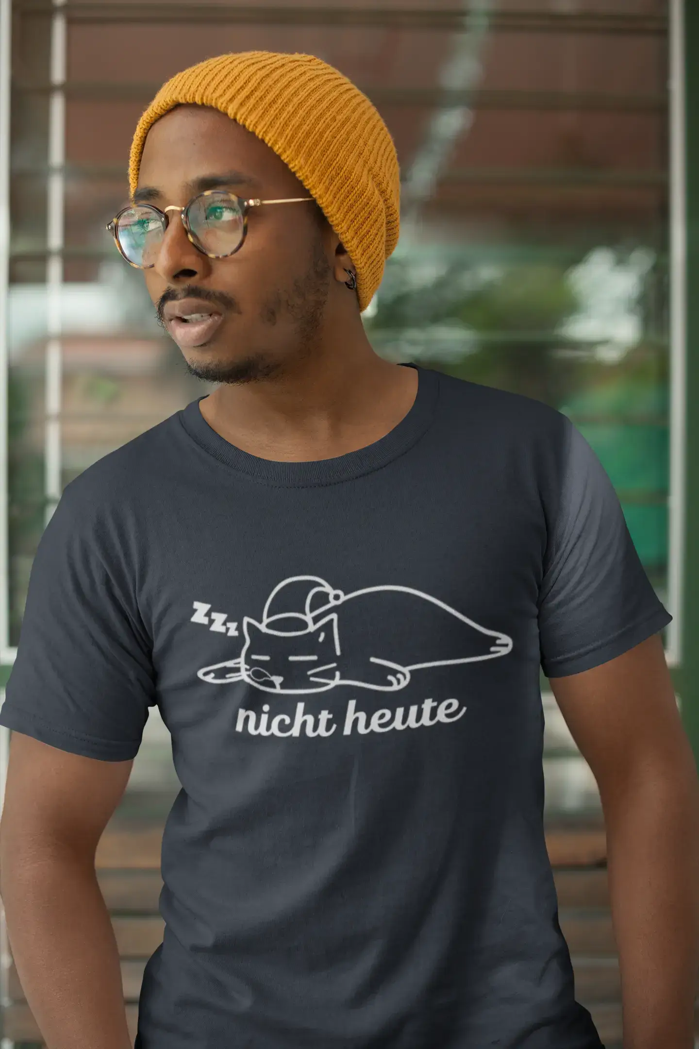 Men's Graphic T-Shirt Nicht Heute Katze Gift Idea