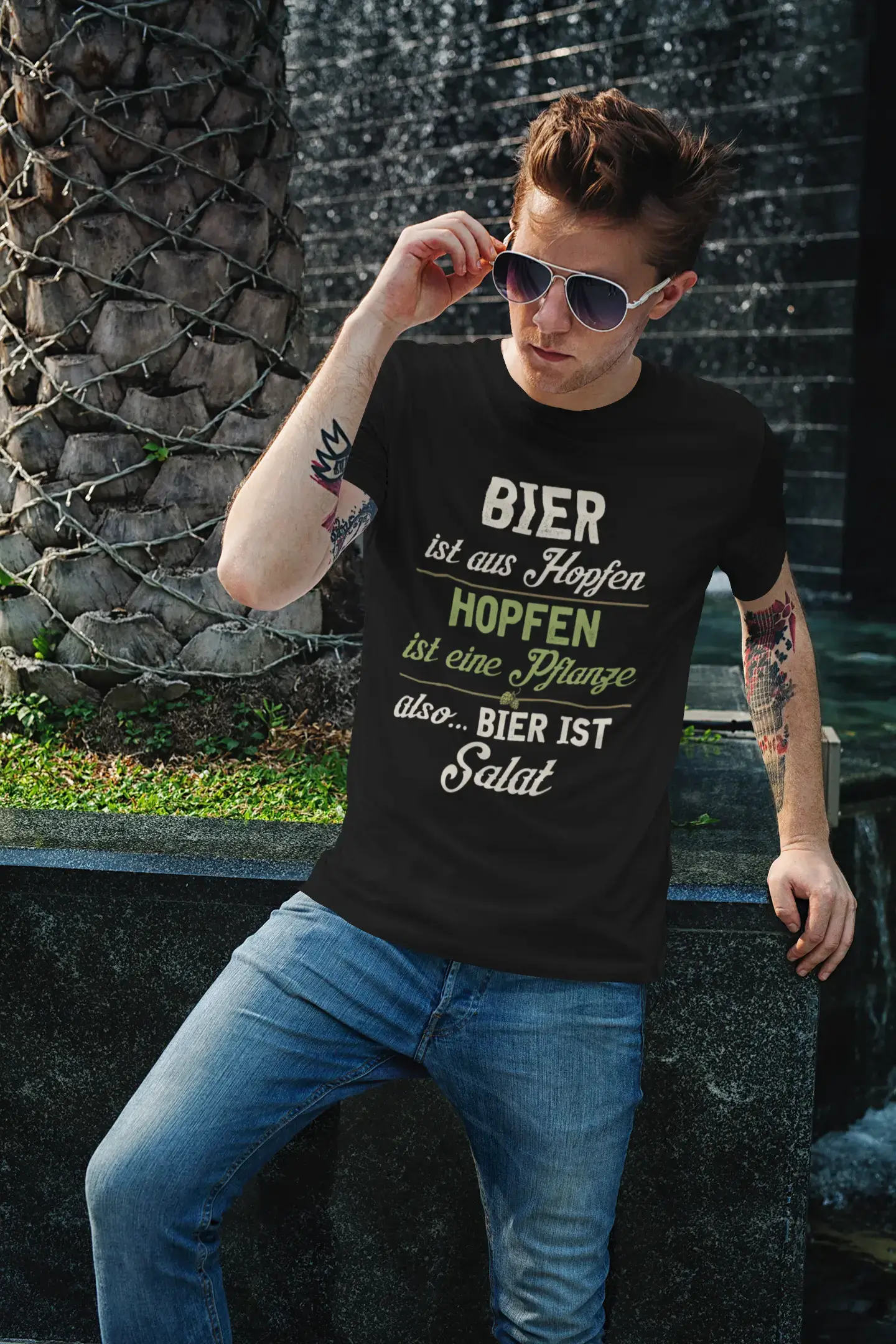 Men’s Graphic T-Shirt Bier ist Salat Gift Idea