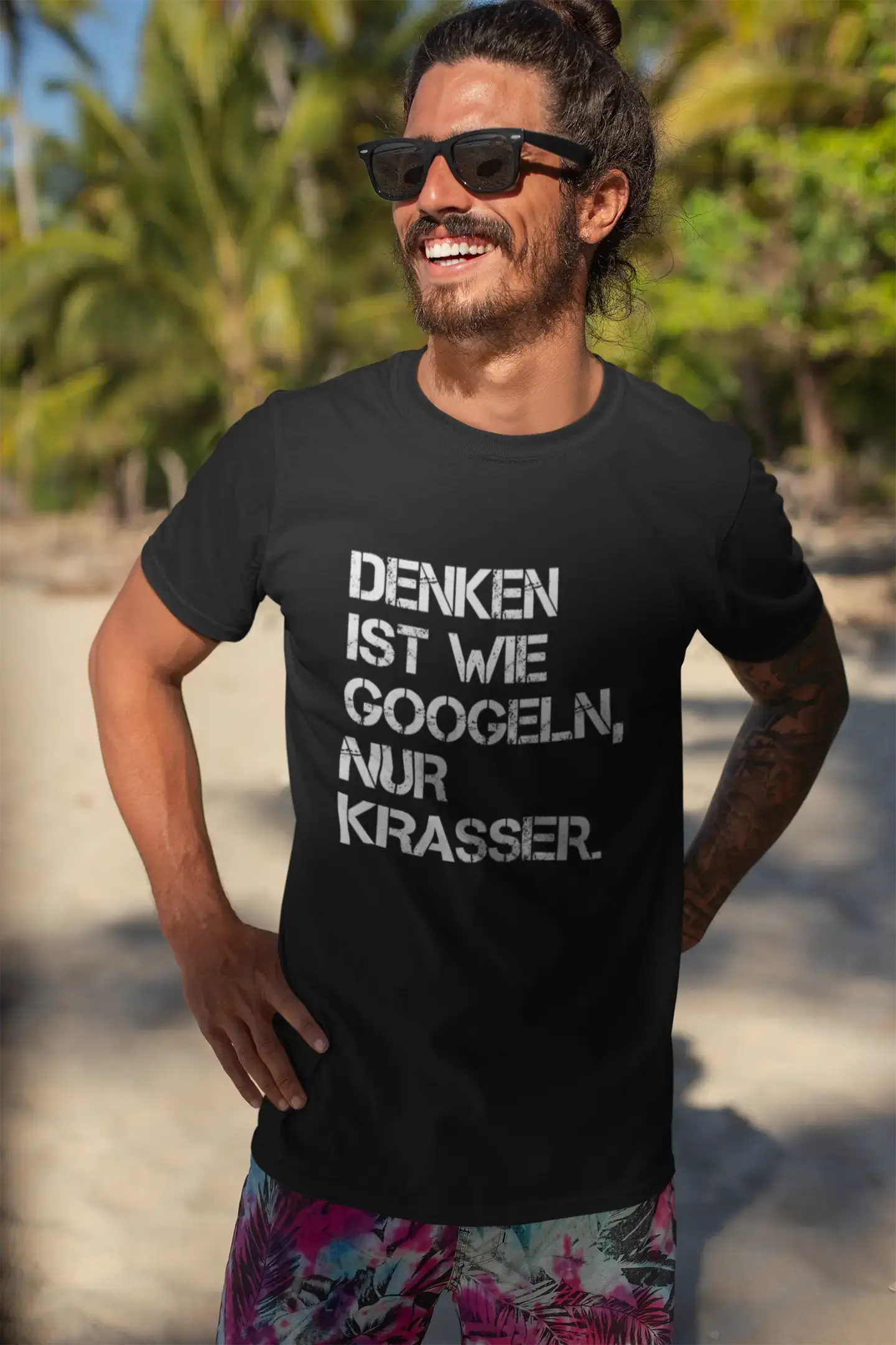 Men’s Graphic T-Shirt Denken ist wie Googeln, nur krasser Gift Idea