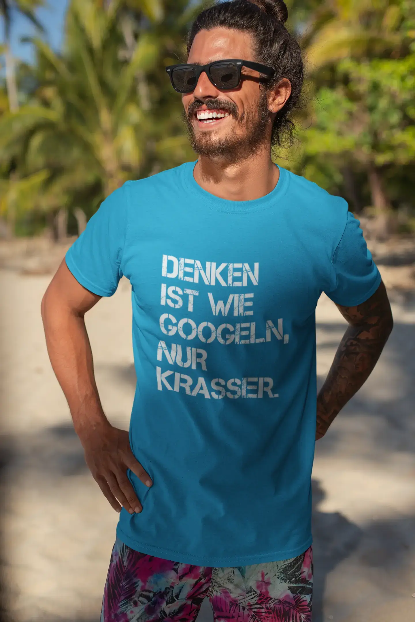 Men’s Graphic T-Shirt Denken ist wie Googeln, nur krasser Gift Idea