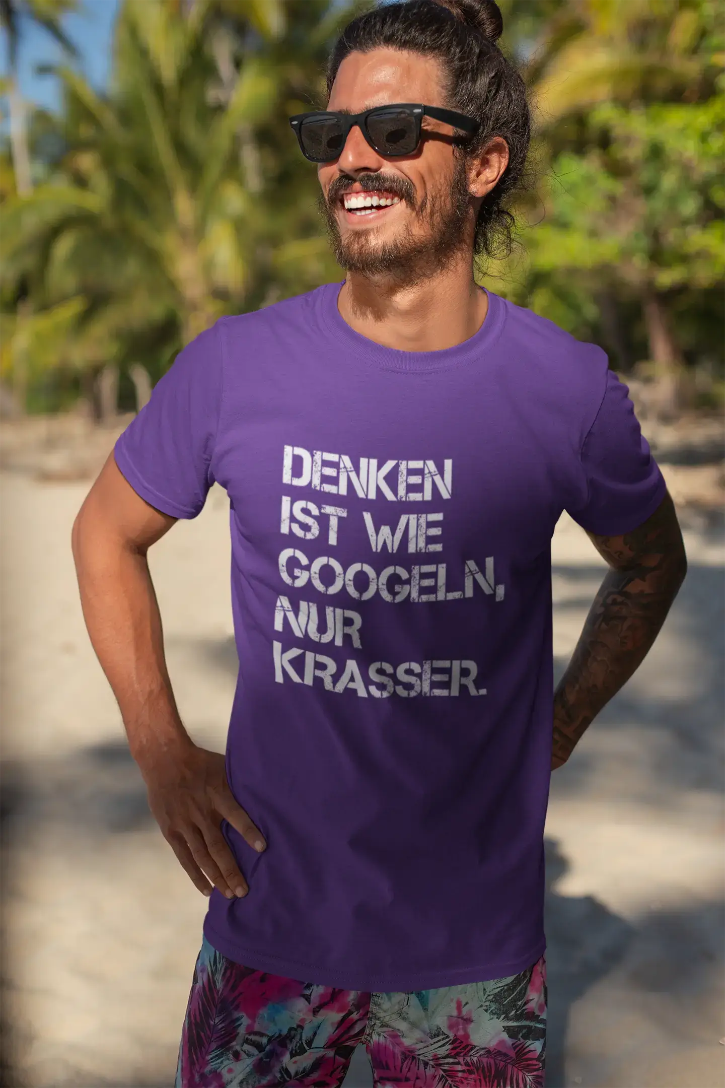 Men’s Graphic T-Shirt Denken ist wie Googeln, nur krasser Gift Idea