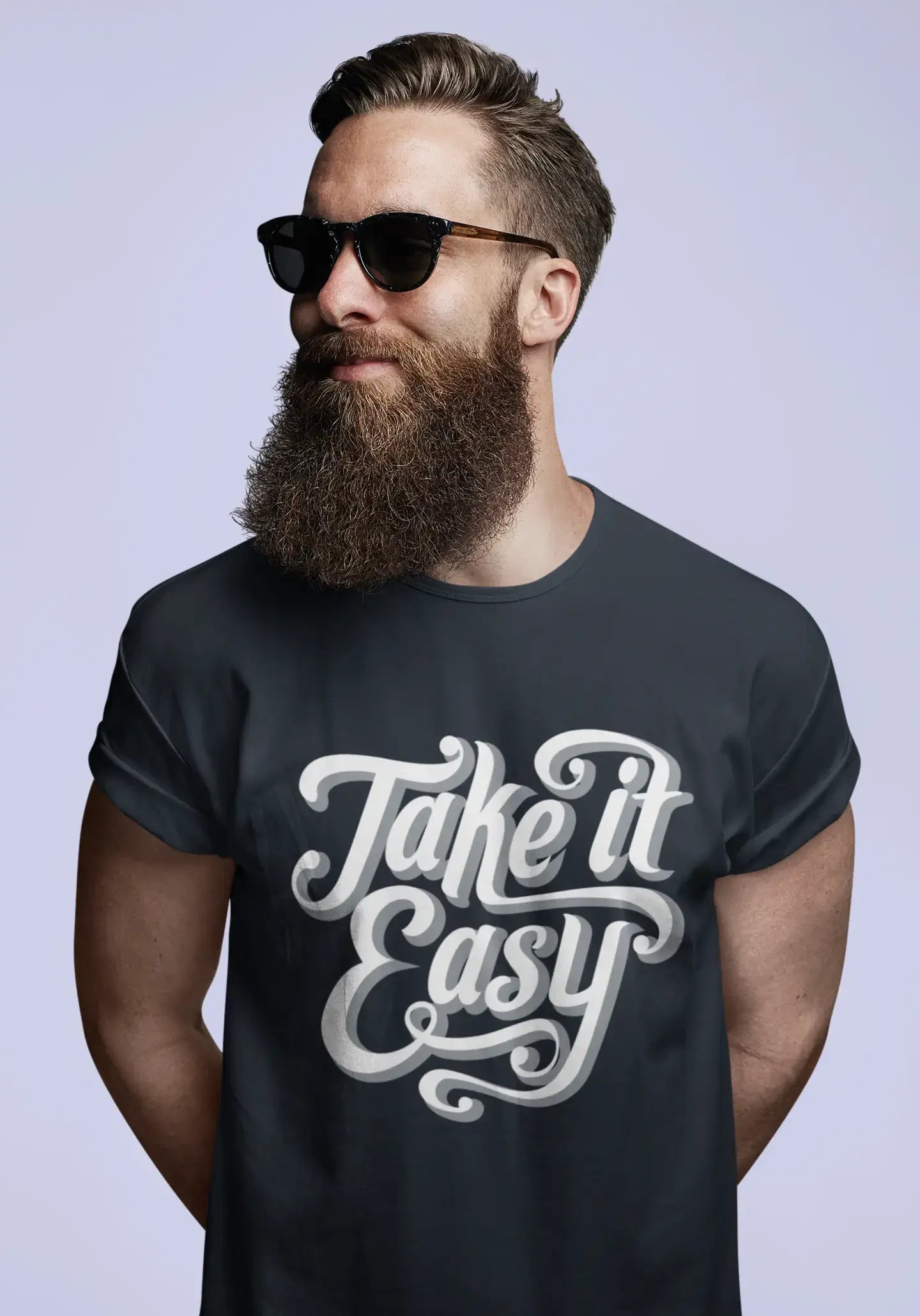 Men's T-Shirt Take It Easy Shirt Short Sleeve Tee Shirt Vintage Apparel Graphic