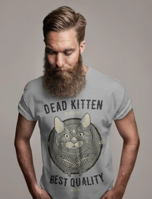 ULTRABASIC Herren-Grafik-T-Shirt Dead Kitten – Lustiges Katzen-Shirt für Tierliebhaber