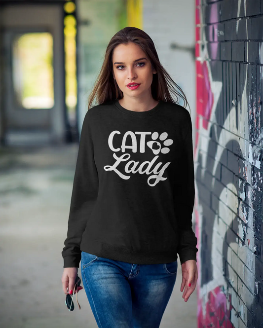 ULTRABASIC Damen-Sweatshirt Cat Lady – Kitten Paw Lustiger Pullover für Damen