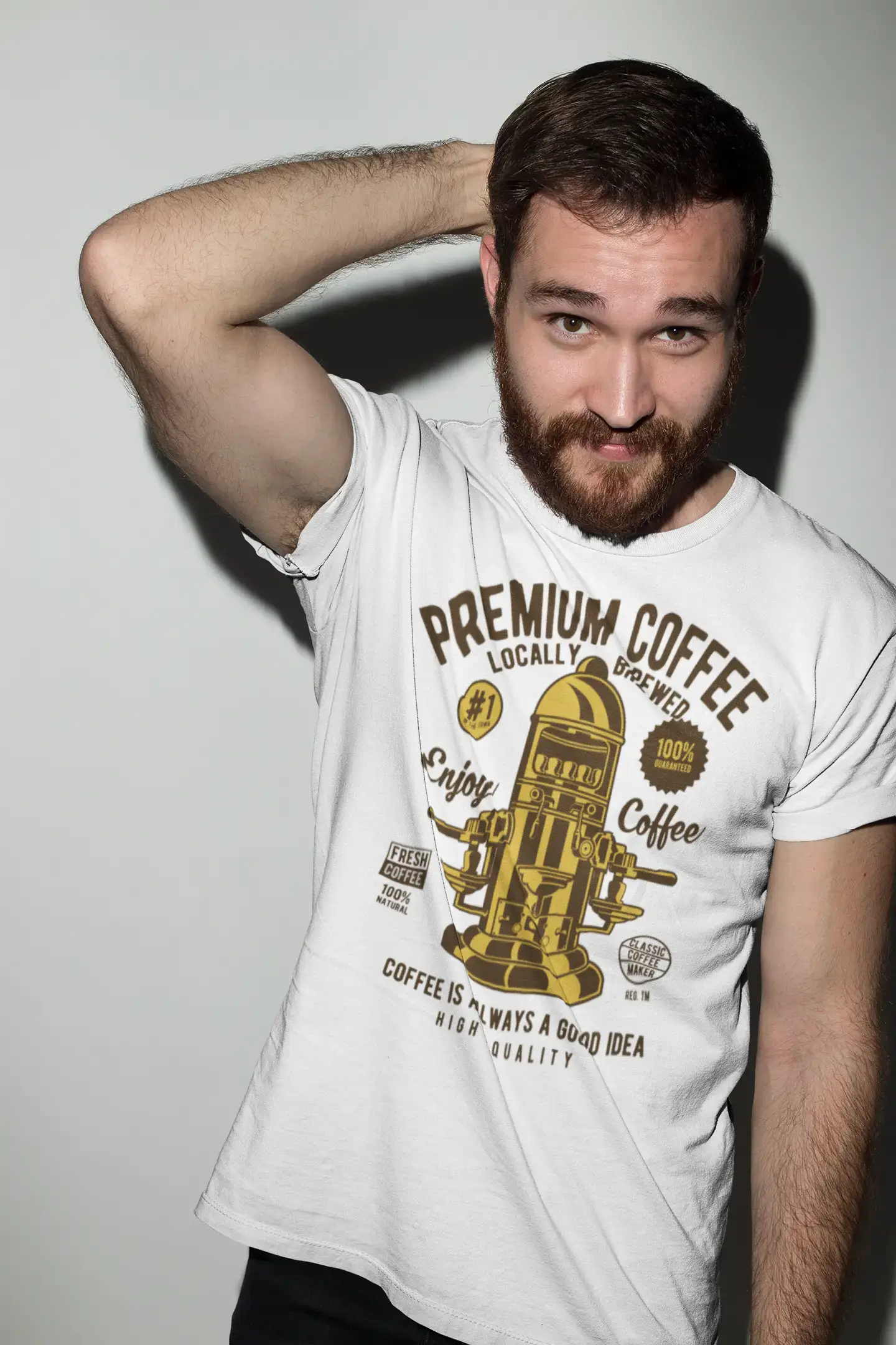 ULTRABASIC Herren T-Shirt Coffee is Always a Good Idea – Vintage-Shirt für Männer