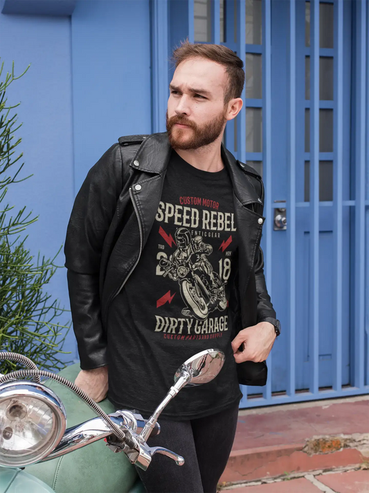 ULTRABASIC Herren T-Shirt Speed ​​Rebel – Dirty Garage Motorcycle 2018 T-Shirt