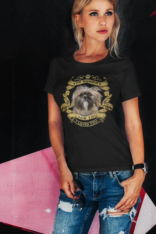 ULTRABASIC Damen Bio-T-Shirt Shih Tzu Hund – Moment I Saw You I Loved You Welpen-T-Shirt für Damen