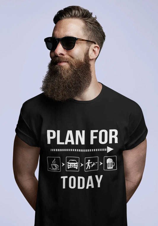 ULTRABASIC Herren-T-Shirt Plan For Today – Lustiges Hunde-Kaffee-Bier-Liebhaber-T-Shirt