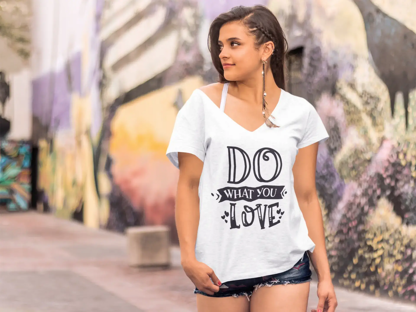 ULTRABASIC Women's T-Shirt Do What You Love - Short Sleeve Tee Shirt Tops