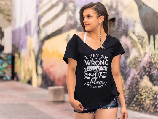 ULTRABASIC Damen-T-Shirt „I May be Wrong but I am an Architect and a Mom“ – kurzärmeliges T-Shirt