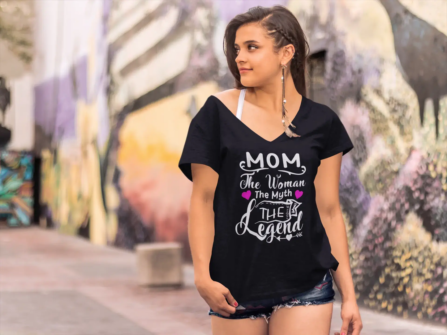 ULTRABASIC Women's T-Shirt Mom the Woman Myth Legend - Mother's Day Tee Shirt Tops