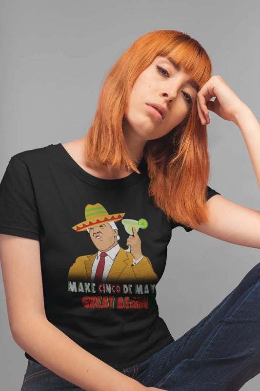 ULTRABASIC Women's Organic T-Shirt Make Cinco de Mayo Great Again - Funny Sombrero Tee Shirt