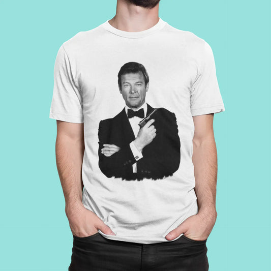 Roger Moore, t Shirt Homme, Roger Moore, Cadeau Homme