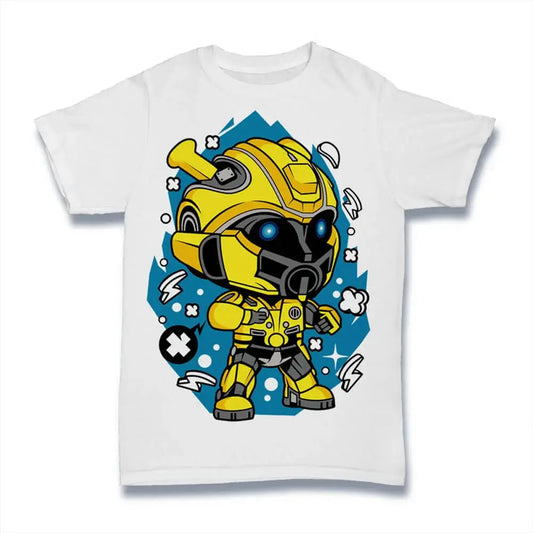 Men's Graphic T-Shirt American Movie - Robo - Fictional Robot - Superhero Eco-Friendly Limited Edition Short Sleeve Tee-Shirt Vintage Birthday Gift Novelty